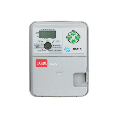 Toro 53808 Irrigation Timer DDC Series Programmable 8 Zone Gray