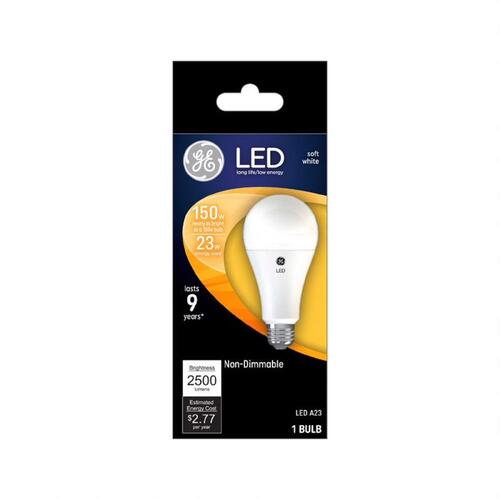 LED Light Bulb A23 E26 (Medium) Soft White 150 Watt Equivalence Frosted