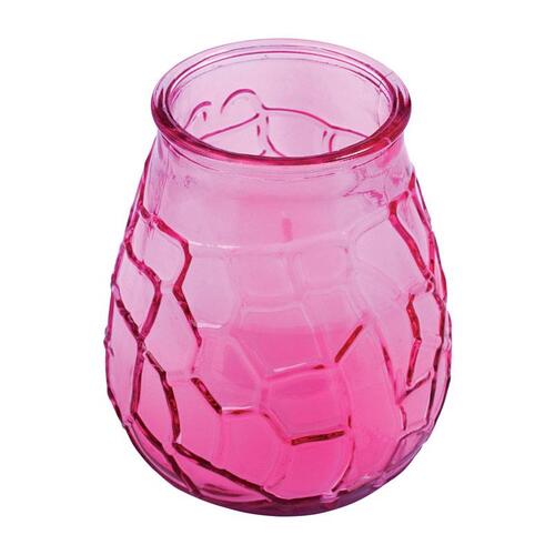 Citronella Candle with Holder For Mosquitoes/Other Flying Insects 10.58 oz Pink - pack of 9