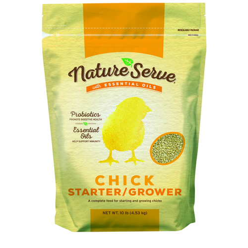 NatureServe DS290015 Grower/Starter Feed Non-Medicated Crumble For Poultry 10 lb