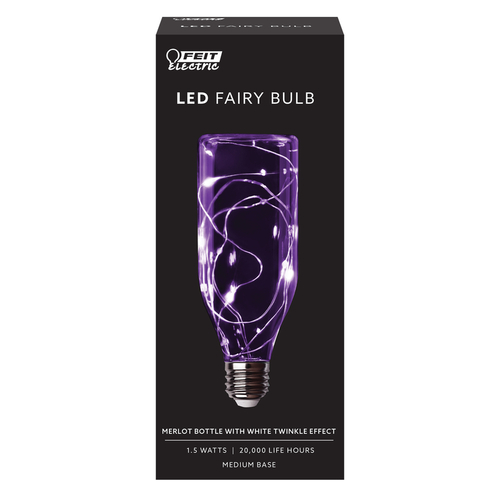 LED Bulb Cylinder E26 (Medium) Daylight 1.5 W Clear