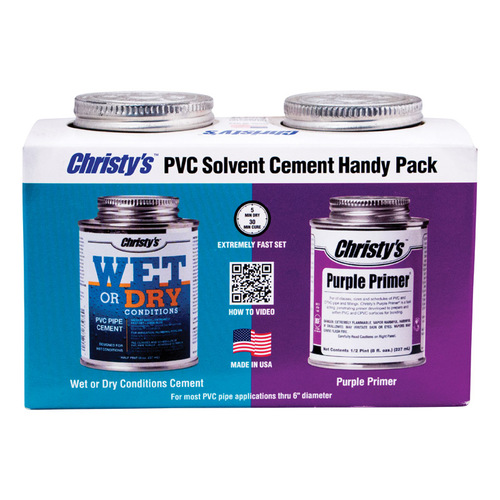 Christy's 505226 Primer and Cement Christy's Blue/Purple For PVC 8 oz Blue/Purple