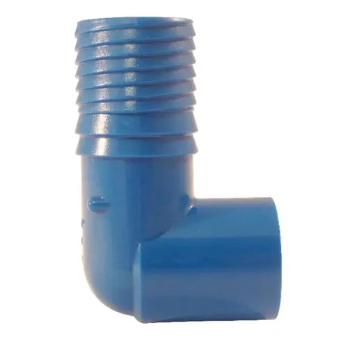 Elbow Blue Twister 1" Insert in to X 1/2" D Female Acetal