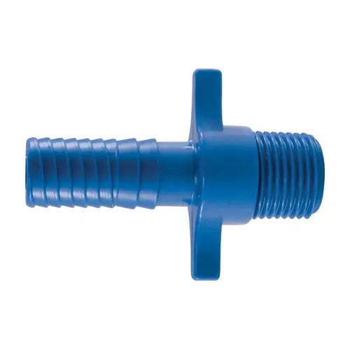 Male Adapter Blue Twister 1/2" Insert in to X 1/2" D MPT Acetal