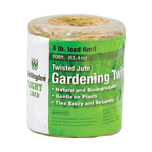 Wellington M3003Z0208 Gardening Twine 208 ft. L Natural Twisted Jute Natural
