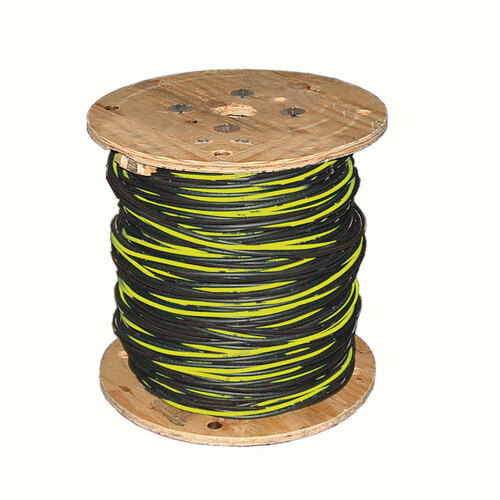 Underground Cable 500 ft. 2-2-2-4 Solid URD Aluminum Quadriplex Black