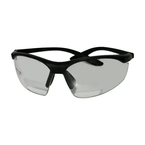 Bi-Focal Safety Readers Clear Lens Black Frame