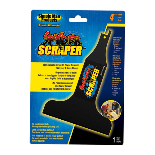 Spyder 00108 Scraper 4" Carbon Steel 14 TPI Black