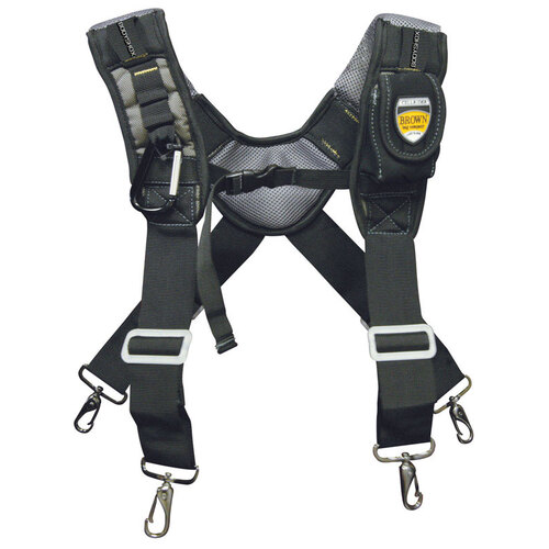 Suspenders 19" L X 1.75" W Foam Black Black