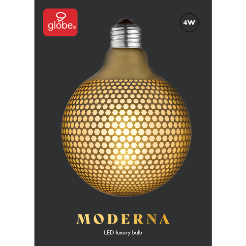 Filament LED Bulb Moderna G40 E26 (Medium) Amber Soft White 40 W Transparent Amber