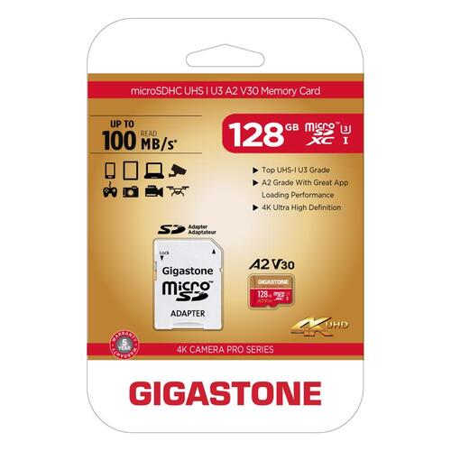 Gigastone 2IN14KA2V30-128 SD Flash Memory Card  Red