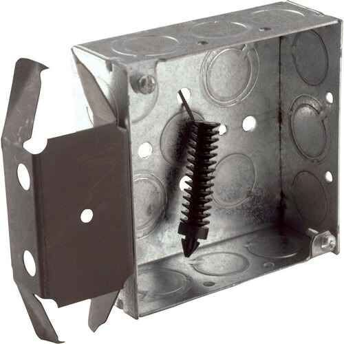 Electrical Box BOX-LOC 21 cu in Square Steel 2 gang Gray Gray