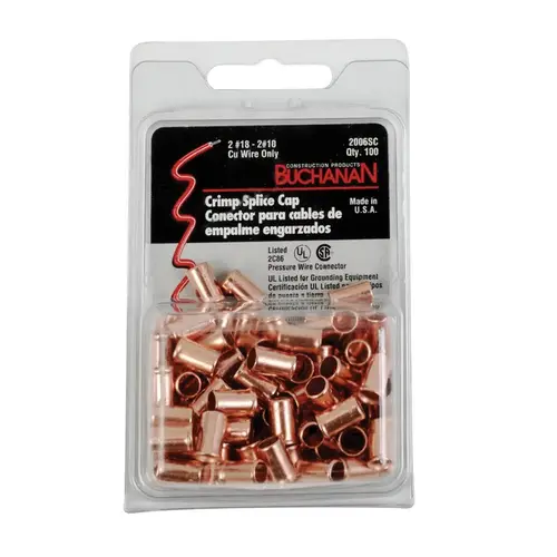 Buchanan 2006-S Splice Caps 18-10 AWG Insulated Copper Copper