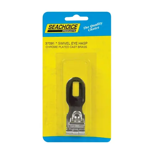 Swivel Eye Hasp Chrome-Plated Brass 3" L X 1" W Chrome-Plated