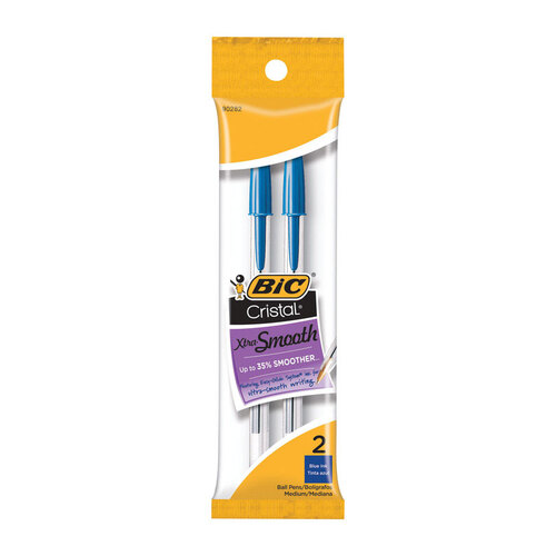 BIC MSP21-BLU-XCP12 Ball Point Pen Cristal Blue - pack of 12 Pairs