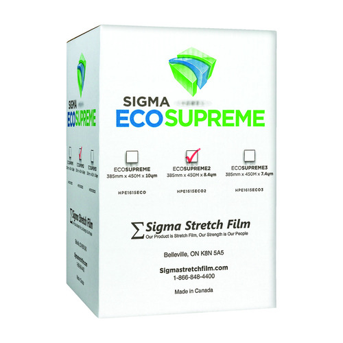 Sigma HPE1615ECO3 Stretch Film Eco Supreme 15.5" W X 1476 ft. L Clear