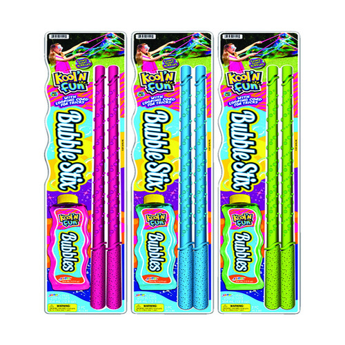Bubble Set with Wand Kool'N Fun Plastic Assorted 3 pc Assorted - pack of 6