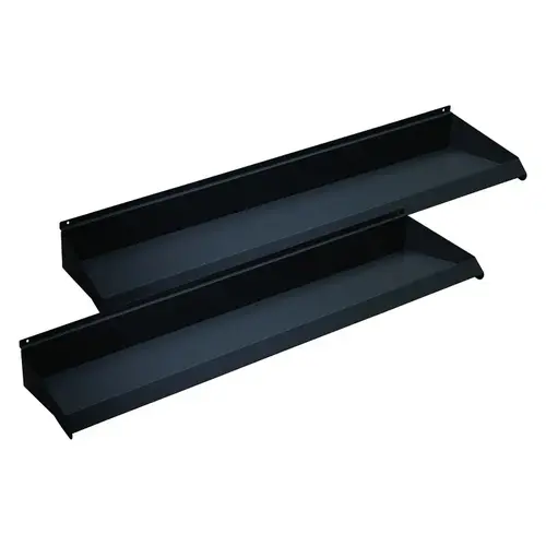 Shelf Edge Holder 2" H X 8" W X 4 ft. L Black Black Pair