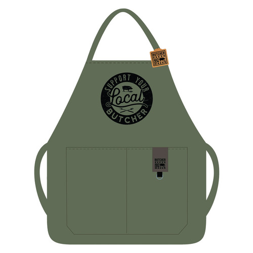 Apron Butcher Baker BBQ Maker Support Your Local Butchers Canvas