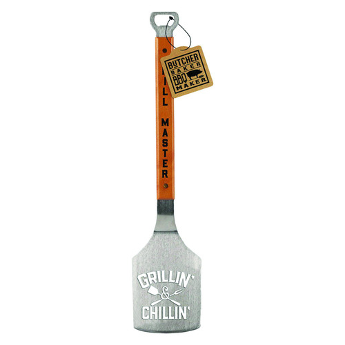 Bottle Opener/Spatula Butcher Baker BBQ Maker Grillin' & Chillin' Metal/Wood - pack of 4