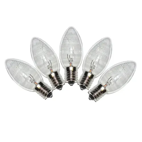 Christmas Light Bulbs Incandescent C9 Clear/Warm White 25 ct 1 ft.