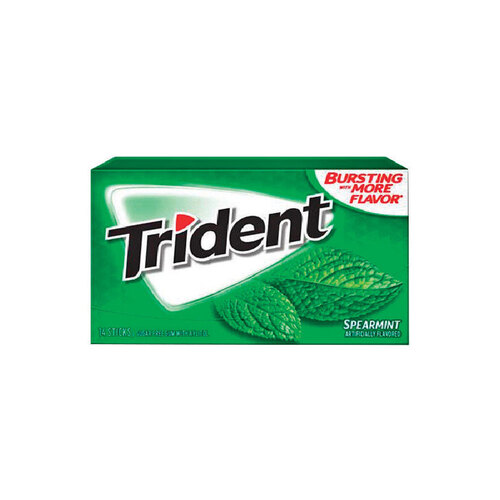 Trident 120475 Chewing Gum Sugar Free Spearmint 14 pc 1.168 oz