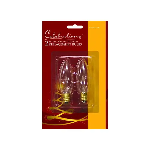 Christmas Light Bulbs Incandescent Clear/Warm White 2 ct Replacement