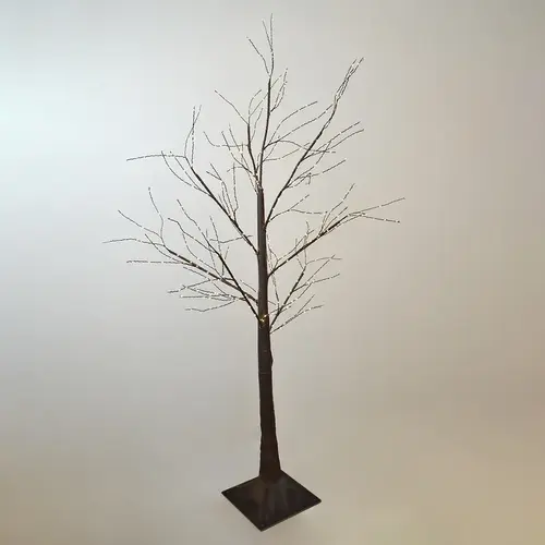 Outdoor Decoration Brown Plastic 60.6" H Micro Light Tree Brown