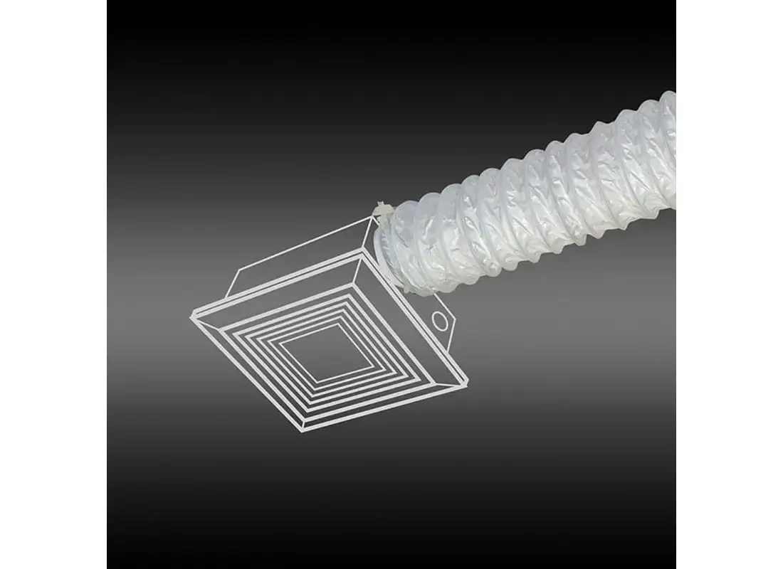 thumbnail image 2 of Dundas Jafine FD420ZW White Vinyl Duct - 4x20 Foot Flexible Ventilation Duct For Bathroom Fans 2 of 12