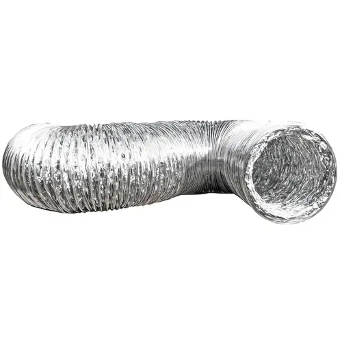 Builder's Best 10677 Flexible Dryer Transition Duct, 8 ft L, Aluminum/Polyester, Silver