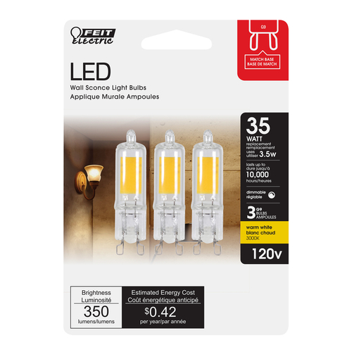 LED Bulb T4 G9 Warm White 35 Watt Equivalence Clear