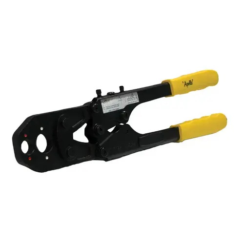 Crimp Combo Tool, 1/2 to 3/4 in Crimping, Comfort-Grip Handle Black/Yellow