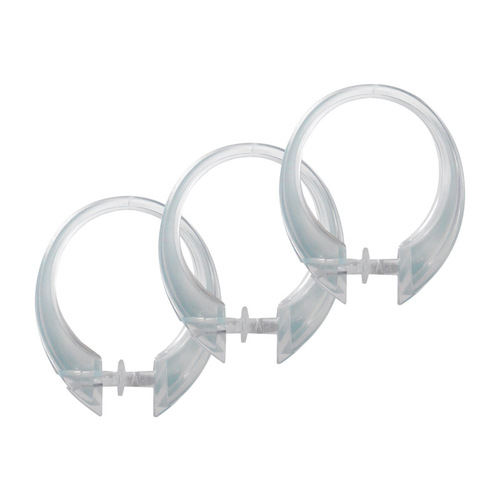 Excell 060O0-0064-960 Shower Curtain Rings Deluxe Button-Up Clear ...