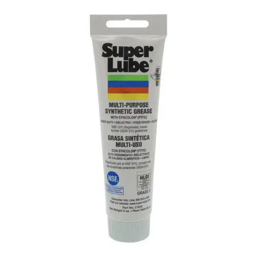 Super Lube 21030 Grease Lubricant, 3 oz, Tube Translucent White