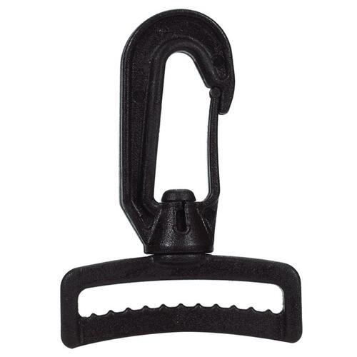 Bulk Strap Swivel Hook 1.5" L Black 30 lb Black