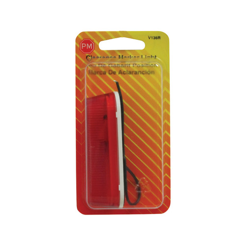Light Red Oblong Clearance/Side Marker Red