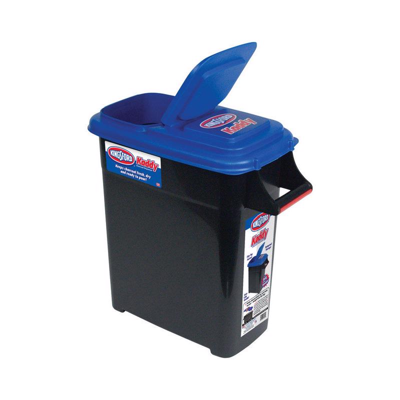 KINGSFORD 08804B Charcoal Dispenser Kaddy Plastic Black/Blue Black/Blue