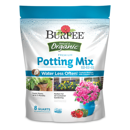Burpee BP8QTPM Potting Mix Organic Flower and Plant 8 qt