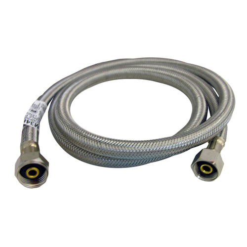 Faucet Supply Line 1/2" Compression X 1/2" D FIP 48" Braided Stainless Steel