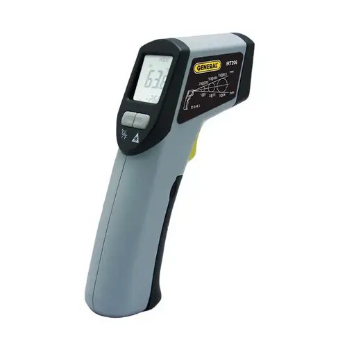 Infrared Thermometer 608 deg 8:1 Non-Contact 5.98" L X 1.26" W Gray Gray