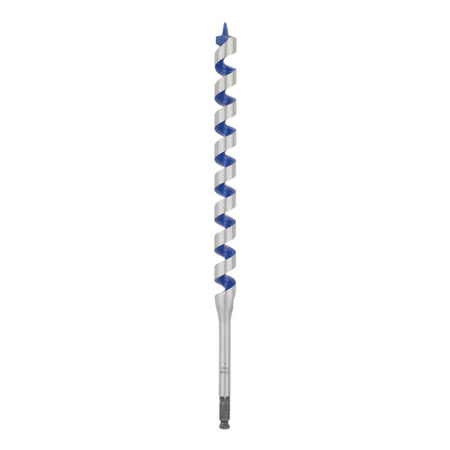 Auger Drill Bit, 1-1/16 in Dia, 17 in OAL, Hollow Center Flute, 7/16 in Dia Shank, Hex Shank