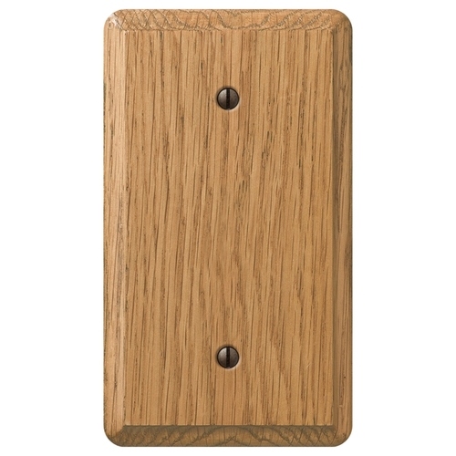 Amerelle 901BL Wall Plate Contemporary Light Brown 1 gang Oak Wood Blank Light