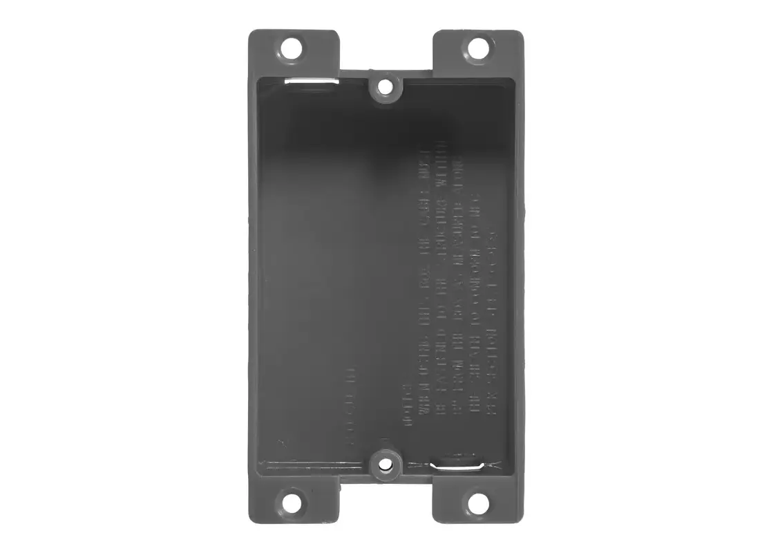 ＢＯＸ　７２－７７ GB BOX-RS8 Switch/Outlet Box, Shallow Outlet, 1-Gang, PVC