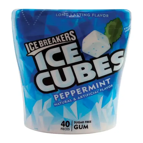 Chewing Gum Ice Cubes Peppermint 40 pc - pack of 6