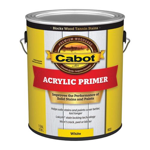 Cabot 140.0008022.007 Primer Acrylic White Acrylic 1 gal White
