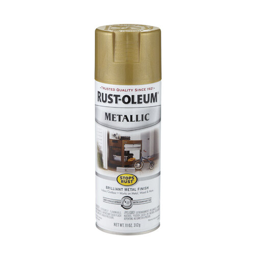 Rust Oleum 7270 830 Metallic Spray Paint Stops Rust Gold Rush 11 Oz   1096072 A.eps High 