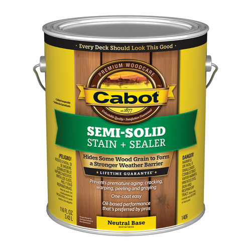 Cabot 1109487XCP4 Deck and Siding Stain SemiSolid Stain & Sealer Semi