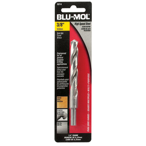 BluMol 6014 Drill Bit 3/8" X 5" L High Speed Steel