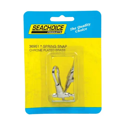 Seachoice 36951 Spring Snaps Chrome-Plated Brass 2-1/8" L X 1" W Chrome-Plated Pair