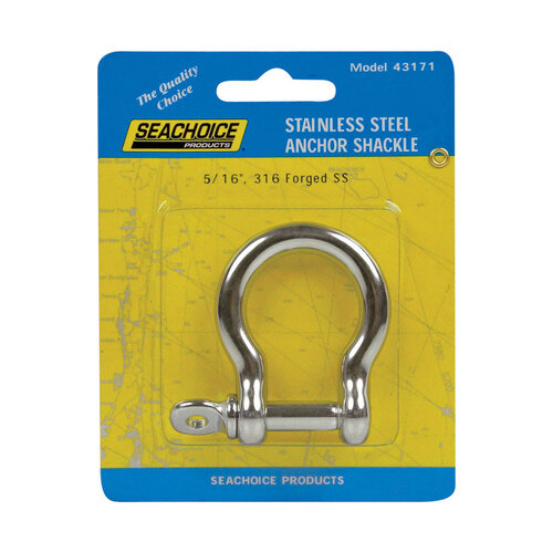 Shackle Polished Stainless Steel 1" L X 5/16" W Polished